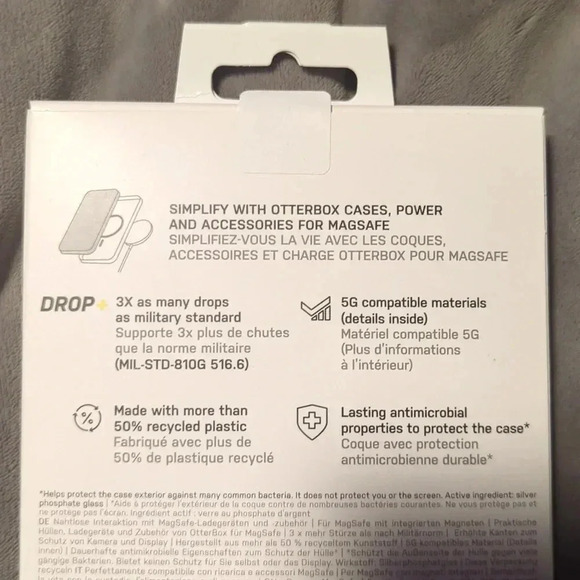 OtterBox iPhone 14 plus Symmetry Series Antimicrobial Case - Black - Picture 3 of 4
